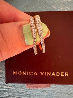Monica Vinader Riva Pave’ Medium Hoops